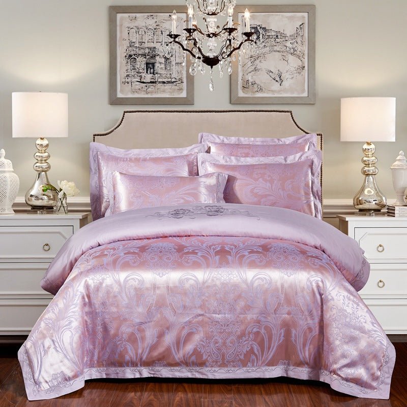 Four sets of embroidery silk and cotton jacquard - IVOIRART.COM