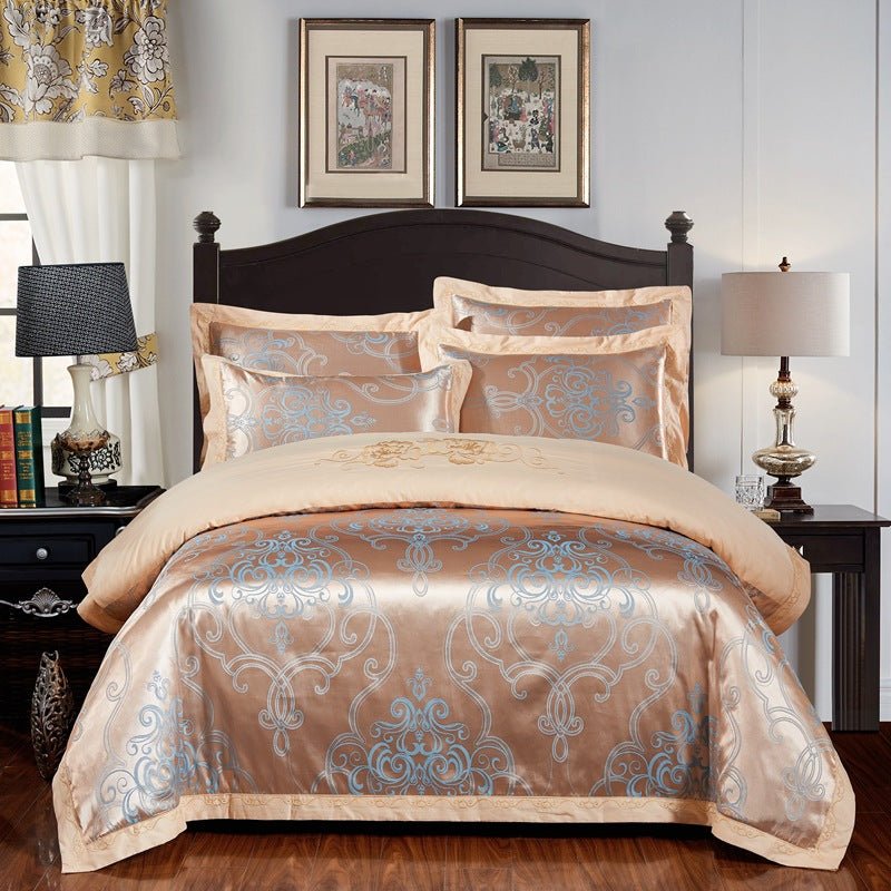 Four sets of embroidery silk and cotton jacquard - IVOIRART.COM