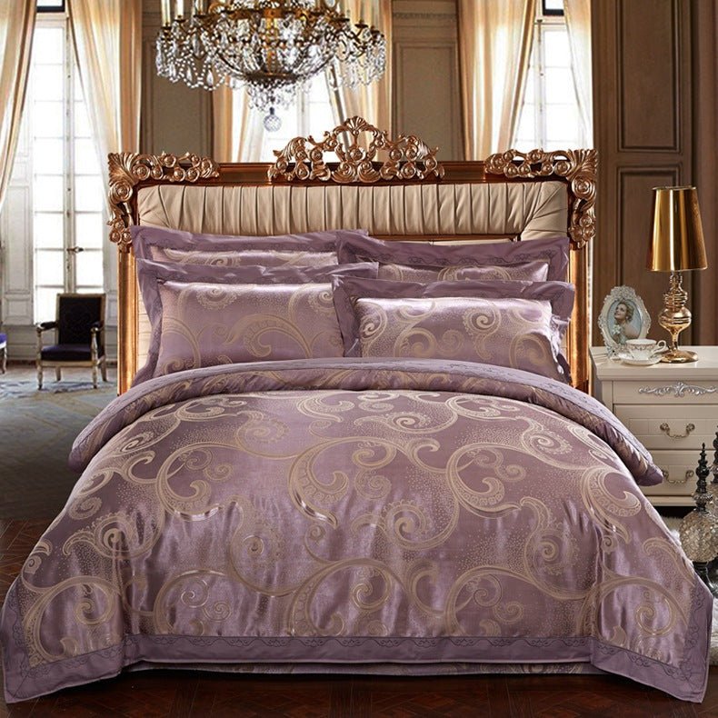 Four sets of embroidery silk and cotton jacquard - IVOIRART.COM