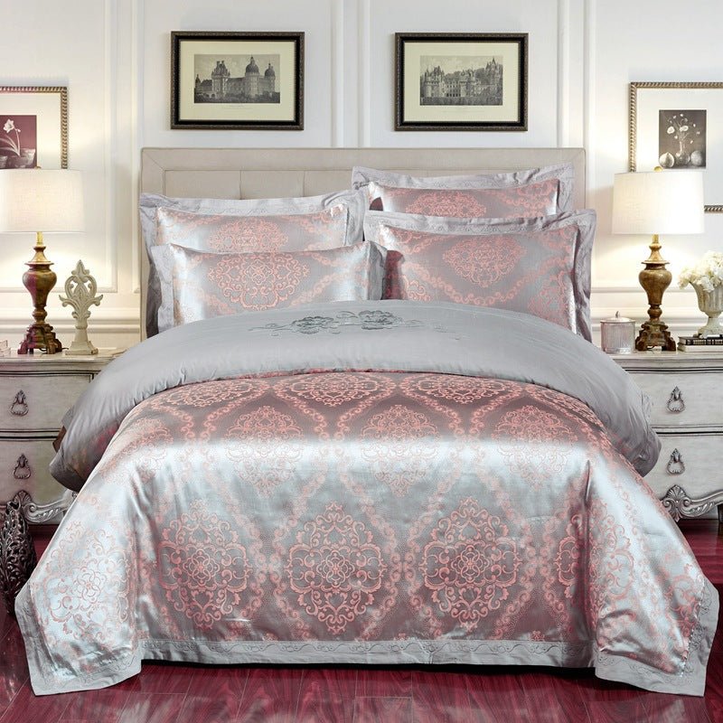 Four sets of embroidery silk and cotton jacquard - IVOIRART.COM