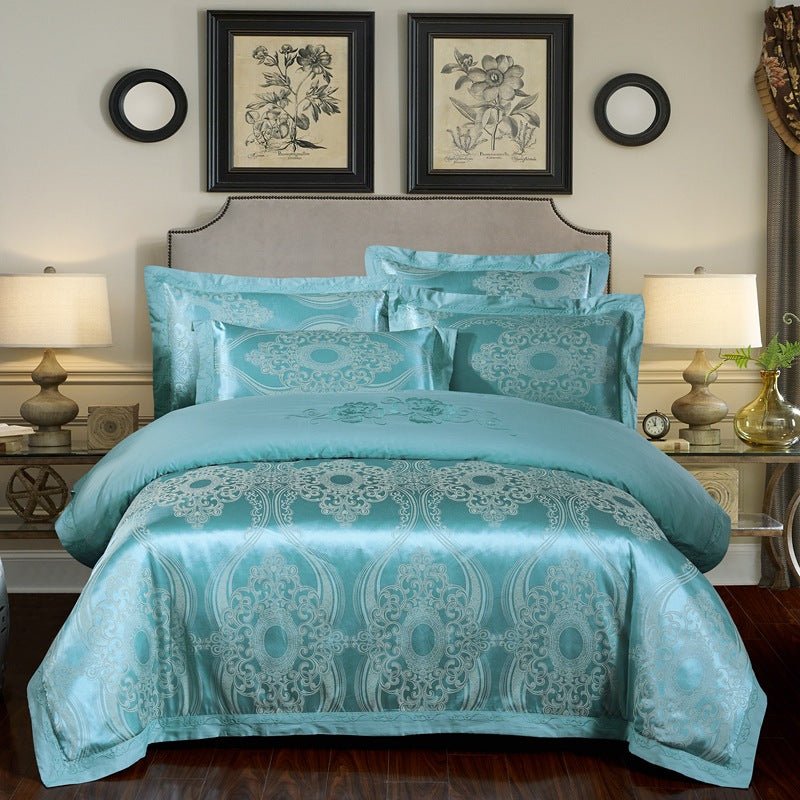 Four sets of embroidery silk and cotton jacquard - IVOIRART.COM