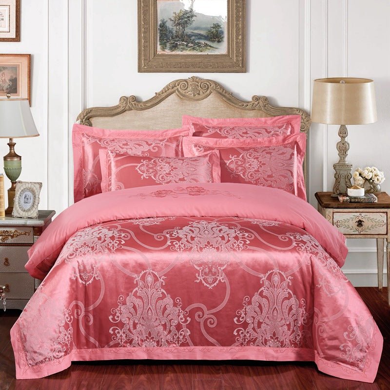 Four sets of embroidery silk and cotton jacquard - IVOIRART.COM