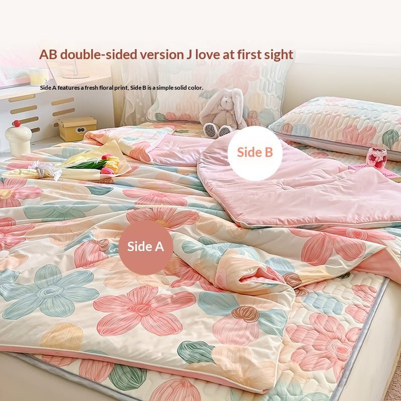 Fresh And Airy Cooling Ice-silk Summer Quilt Air-conditioning - IVOIRART.COM