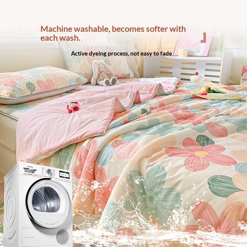 Fresh And Airy Cooling Ice-silk Summer Quilt Air-conditioning - IVOIRART.COM