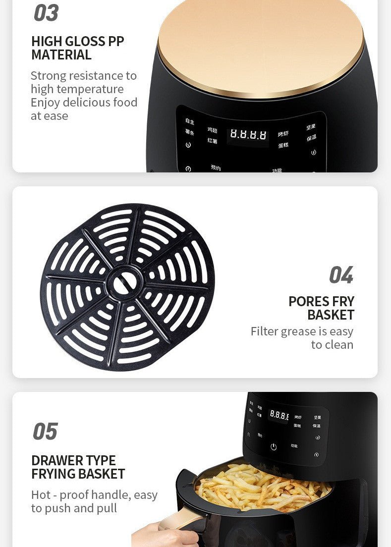 Friteuse électrique intelligente à commande tactile avec technologie d'air chaud - IVOIRART.COM