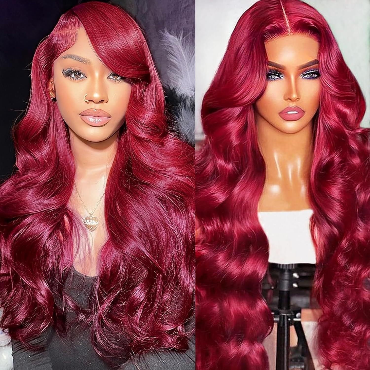 Front Lace Fashion Wavy Long Curly Hair Women's Wig 24-32in Fibre Haute Temp Pro - IVOIRART.COM