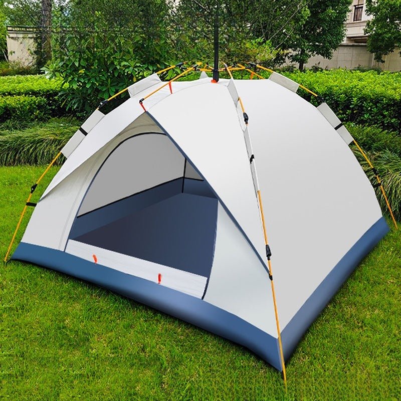 Fully Automatic Folding Outdoor Tent, Instant Setup For Camping & Beach, Double-Layer Thickened Weatherproof Tent For 3-4 People - IVOIRART.COM
