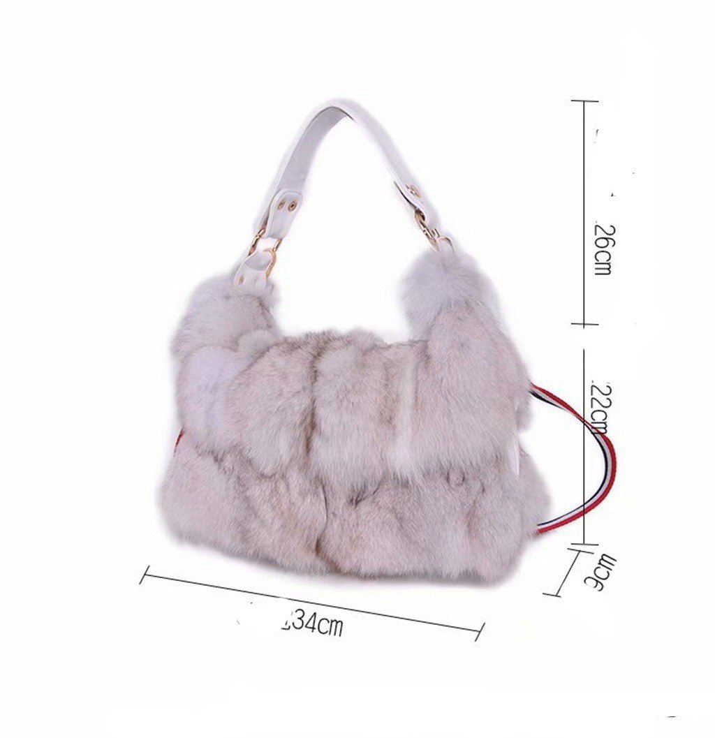 Fur Fox Hair Women's Bag Single Shoulder Belt - IVOIRART.COM