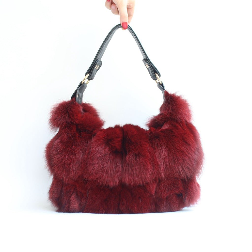 Fur Fox Hair Women's Bag Single Shoulder Belt - IVOIRART.COM