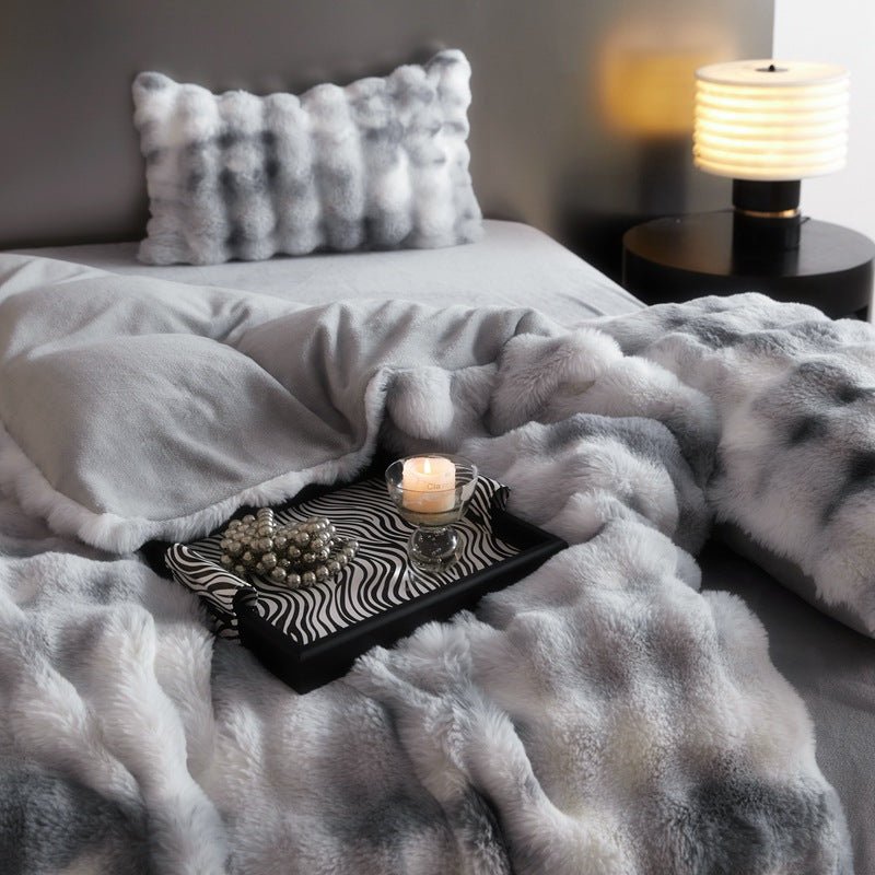 Fur Velvet Four-piece Set Fitted Sheet Set Bedding - IVOIRART.COM