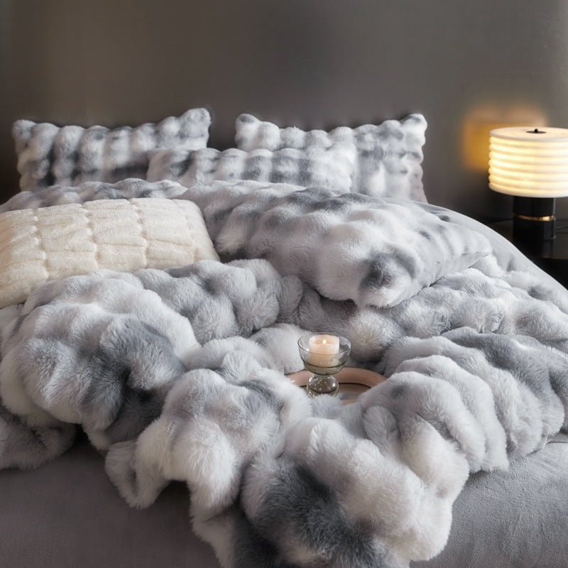 Fur Velvet Four-piece Set Fitted Sheet Set Bedding - IVOIRART.COM