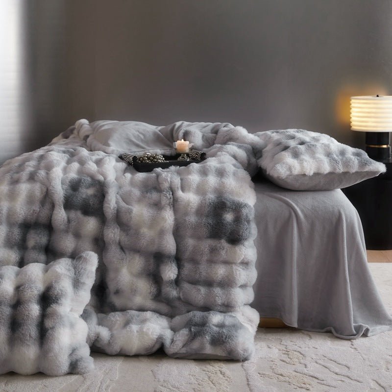 Fur Velvet Four-piece Set Fitted Sheet Set Bedding - IVOIRART.COM
