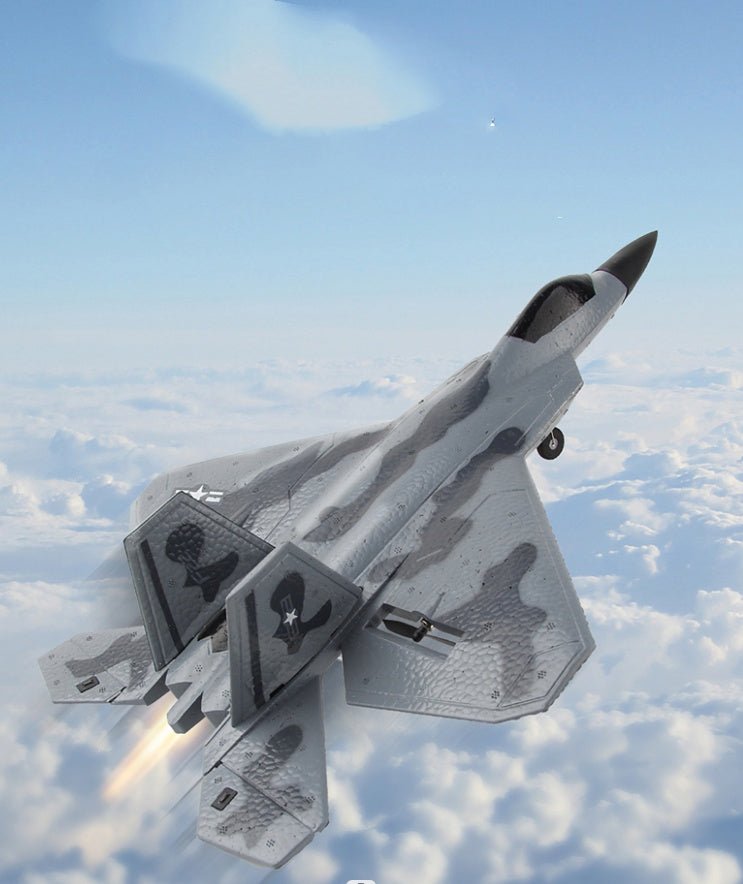 FX-822 Télécommande Planeur de Combat F22 Camouflage 2.4G 15min de Vol ultraléger - IVOIRART.COM