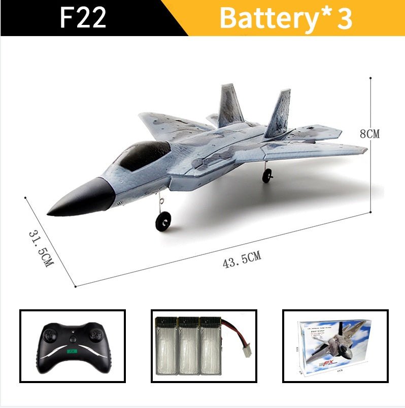FX-822 Télécommande Planeur de Combat F22 Camouflage 2.4G 15min de Vol ultraléger - IVOIRART.COM