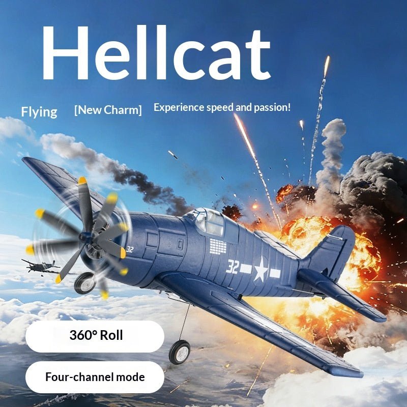 FX9503 Avion F6F Hellcat Brushless 4 canaux 360° USB Rechargeable Radiocommandés - IVOIRART.COM