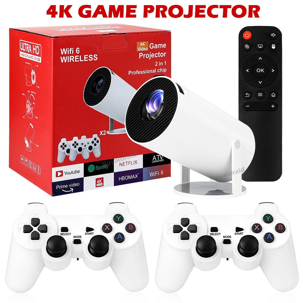 G300 MAX Projecteur 4K Android 11 Bluetooth 5.0 Wi‑Fi Home cinéma 50-120 +Gamepads - IVOIRART.COM