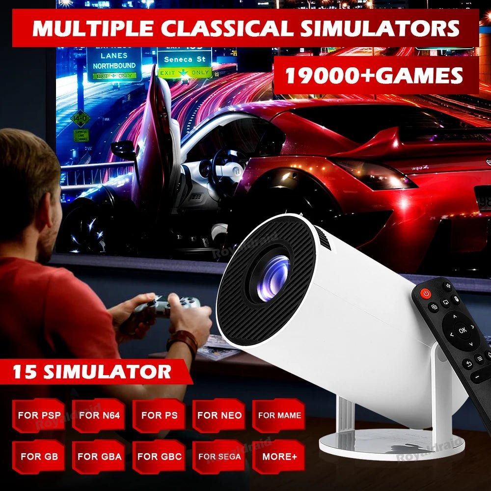 G300 MAX Projecteur 4K Android 11 Bluetooth 5.0 Wi‑Fi Home cinéma 50-120 +Gamepads - IVOIRART.COM