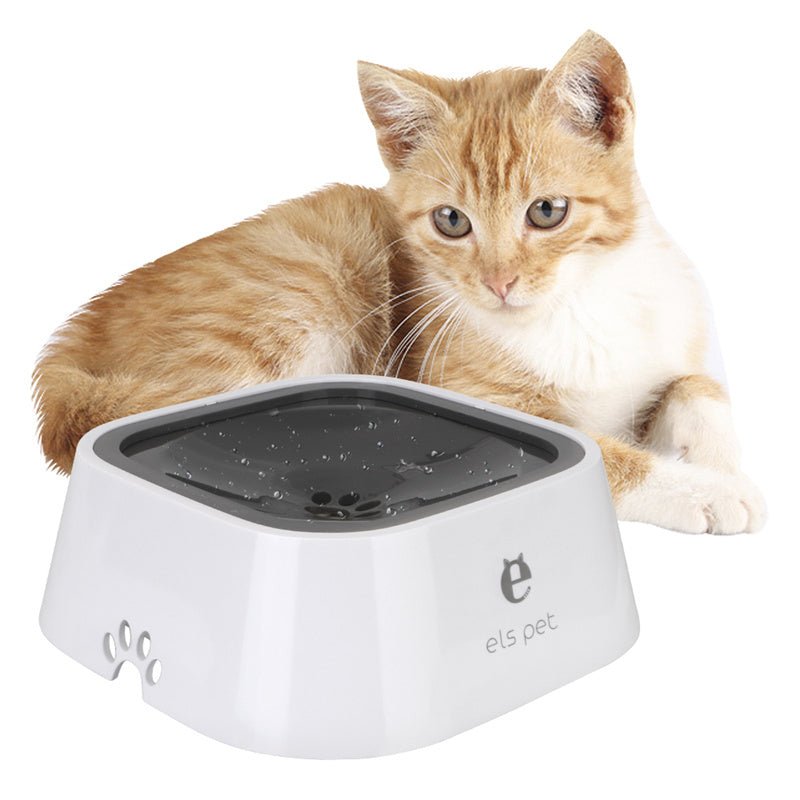 Gamelle flottante anti - débordement 1,5L pour chat et chien, distributeur d'eau lent en ABS & PP - IVOIRART.COM