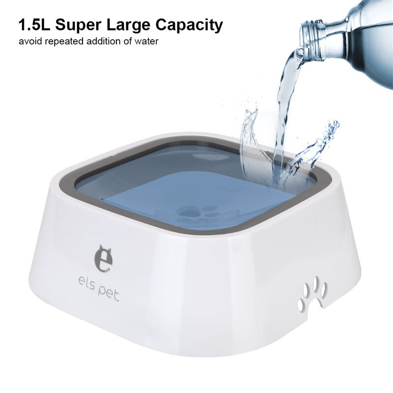 Gamelle flottante anti - débordement 1,5L pour chat et chien, distributeur d'eau lent en ABS & PP - IVOIRART.COM
