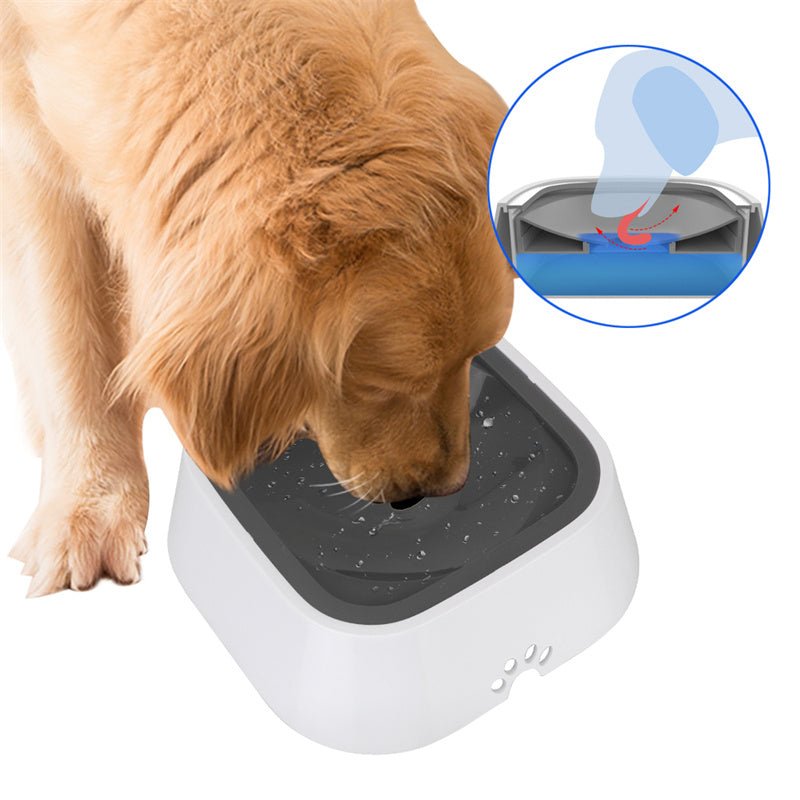Gamelle flottante anti - débordement 1,5L pour chat et chien, distributeur d'eau lent en ABS & PP - IVOIRART.COM