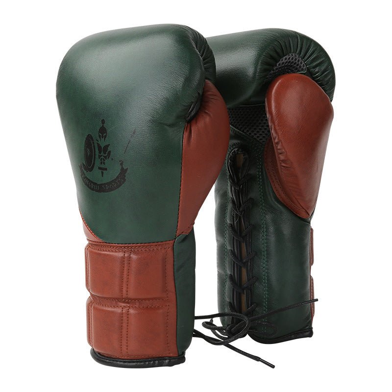 Gants de boxe en cuir faits main, teints à la main, 10oz, style Tether, robustes - IVOIRART.COM
