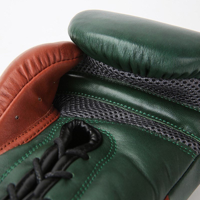 Gants de boxe en cuir faits main, teints à la main, 10oz, style Tether, robustes - IVOIRART.COM