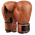 Gants de boxe vintage en cuir PU marron et vert, 8 oz / 10 oz / 12 oz, doublure EVA - IVOIRART.COM