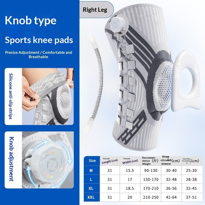 Genouillère sportive réglable amortissante en silicone — protection pour coursePro - IVOIRART.COM