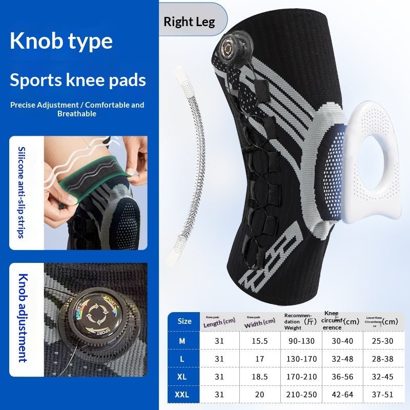Genouillère sportive réglable amortissante en silicone — protection pour coursePro - IVOIRART.COM