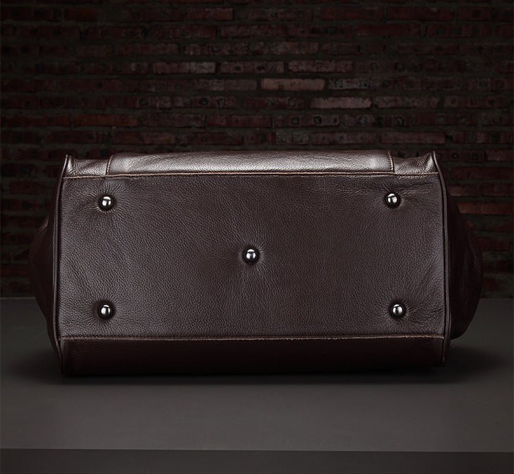 Genuine Leather Business Luggage And Travel Bag - IVOIRART.COM