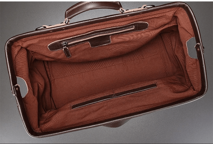 Genuine Leather Business Luggage And Travel Bag - IVOIRART.COM
