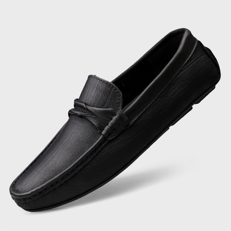 Genuine Leather Slip-on Lofter Peas Casual Shoes Men - IVOIRART.COM