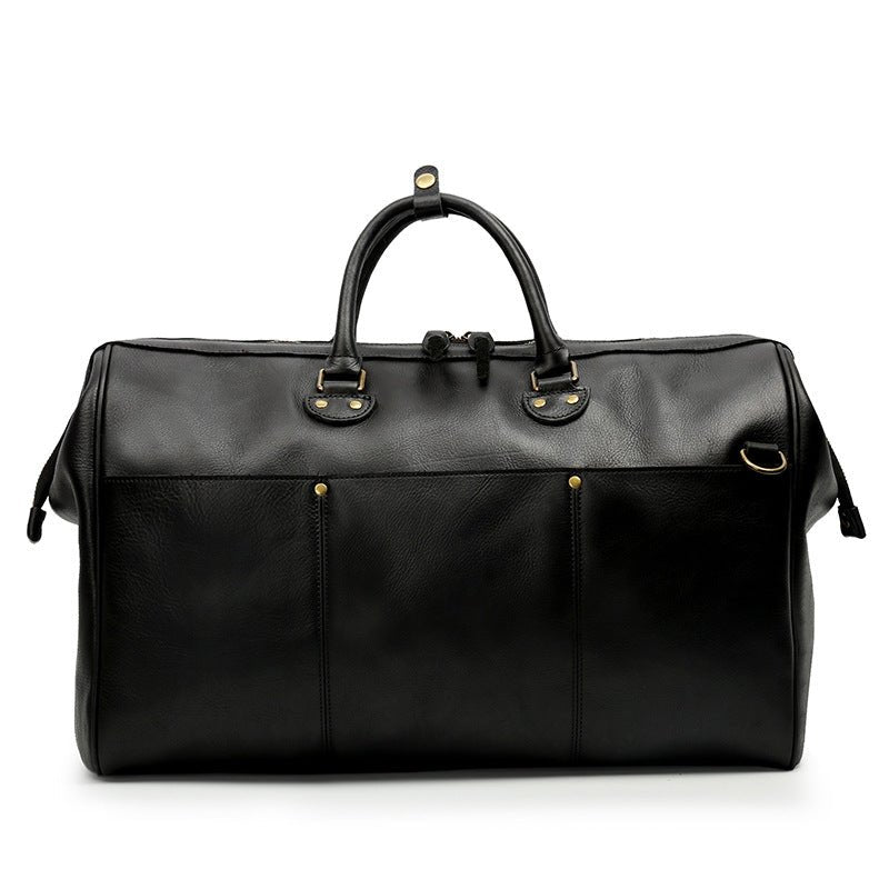 Genuine Leather Travel Top Layer Cowhide Large Capacity Handbag - IVOIRART.COM