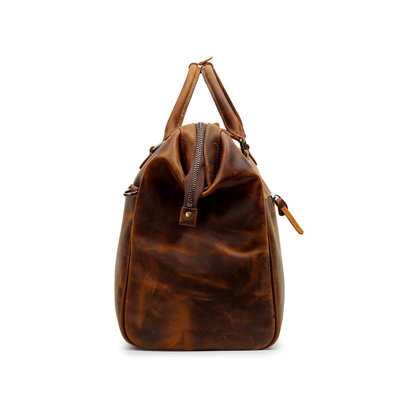 Genuine Leather Travel Top Layer Cowhide Large Capacity Handbag - IVOIRART.COM