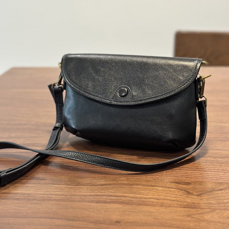 Genuine Leather Vintage Small Square Bag - IVOIRART.COM