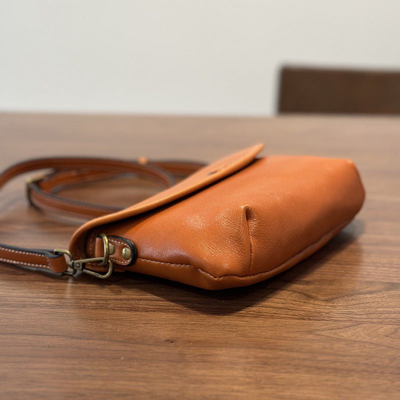 Genuine Leather Vintage Small Square Bag - IVOIRART.COM