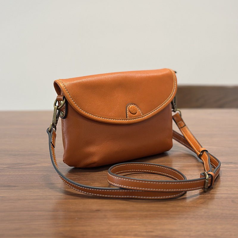 Genuine Leather Vintage Small Square Bag - IVOIRART.COM