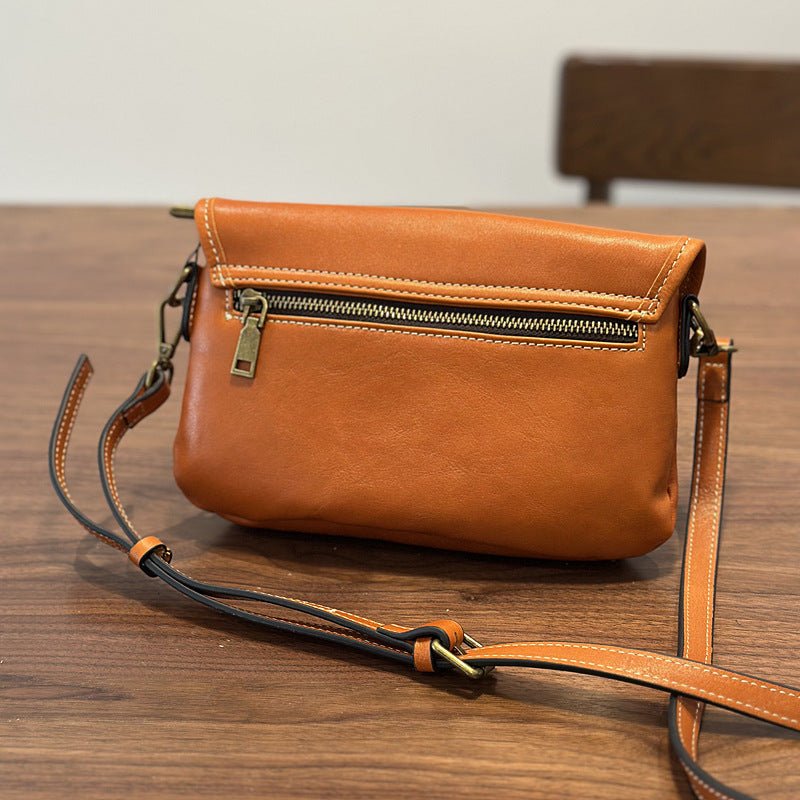 Genuine Leather Vintage Small Square Bag - IVOIRART.COM