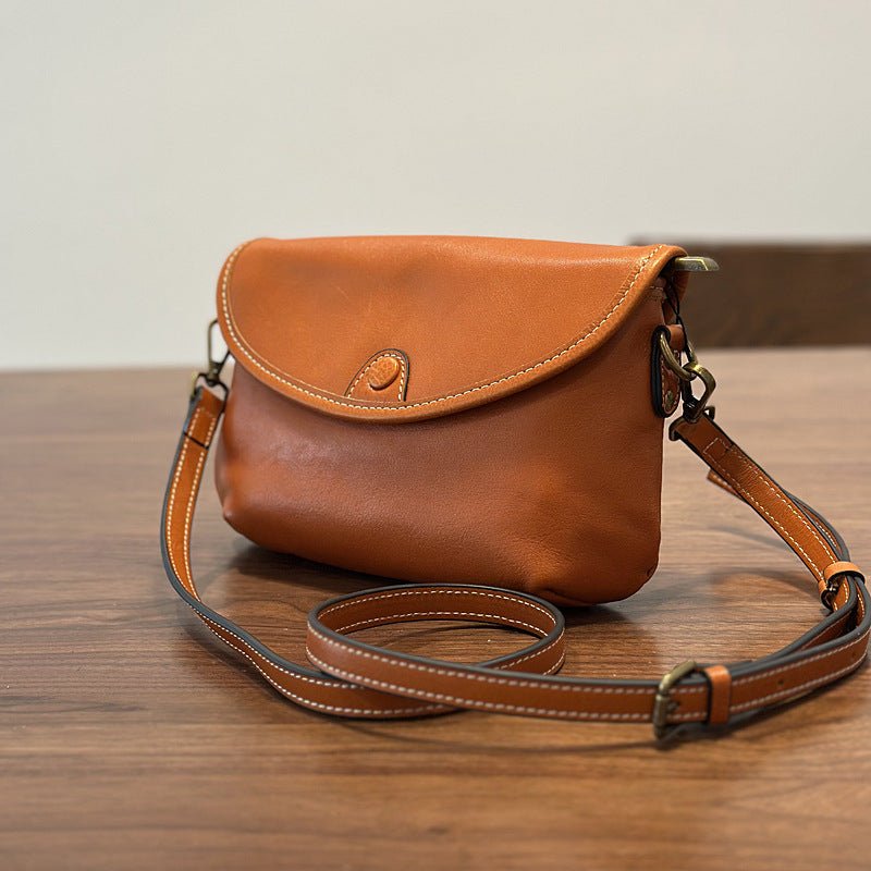 Genuine Leather Vintage Small Square Bag - IVOIRART.COM