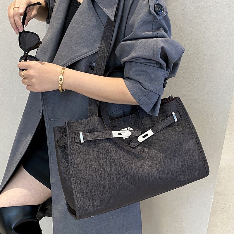 Genuine Leather Women's Large Capacity Portable Crossbody Shoulder Bag - IVOIRART.COM