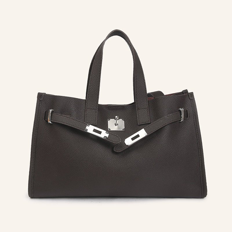 Genuine Leather Women's Large Capacity Portable Crossbody Shoulder Bag - IVOIRART.COM