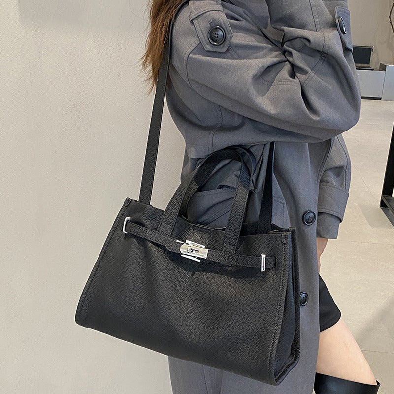 Genuine Leather Women's Large Capacity Portable Crossbody Shoulder Bag - IVOIRART.COM
