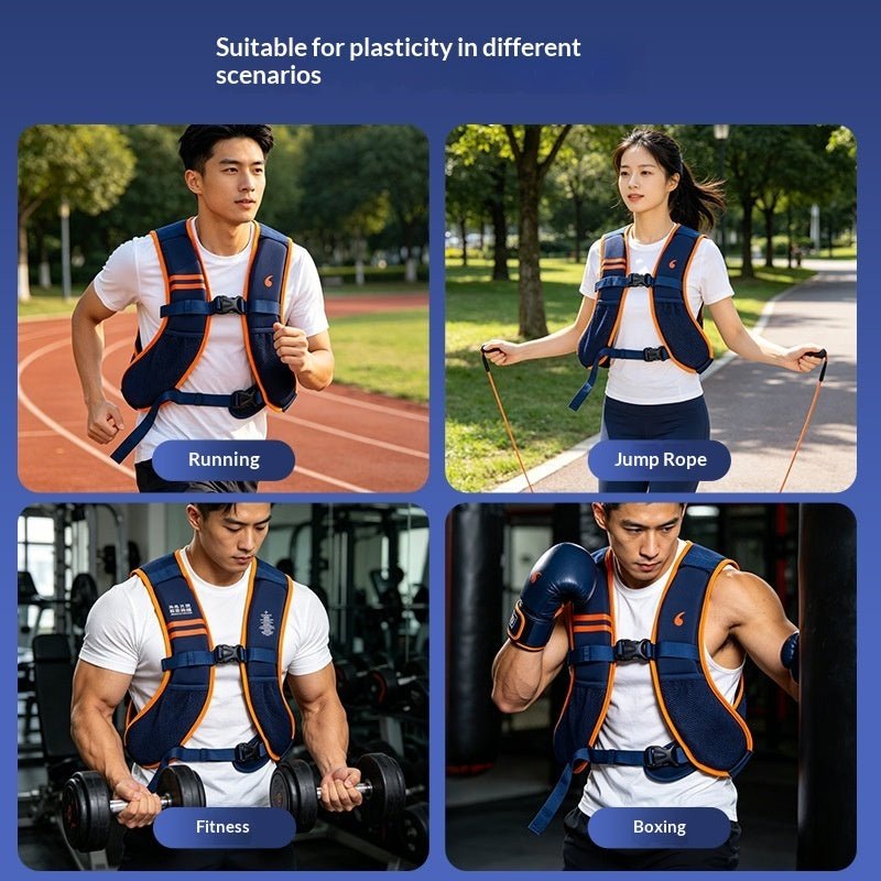 Gilet lesté Gel-cooling 3.7kg/7.3kg - Confort polyester pour entraînement sport - IVOIRART.COM