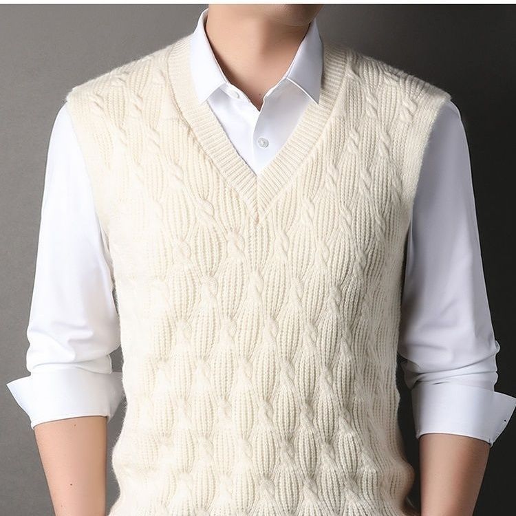 Gilet sans manches tricoté pour homme, confortable et adapté à toutes saisons - IVOIRART.COM