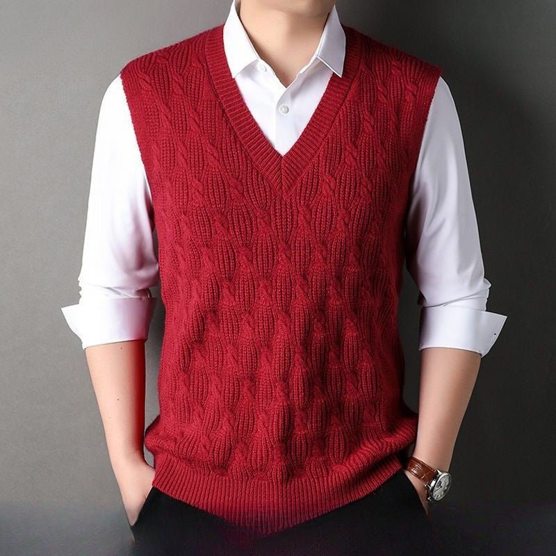 Gilet sans manches tricoté pour homme, confortable et adapté à toutes saisons - IVOIRART.COM