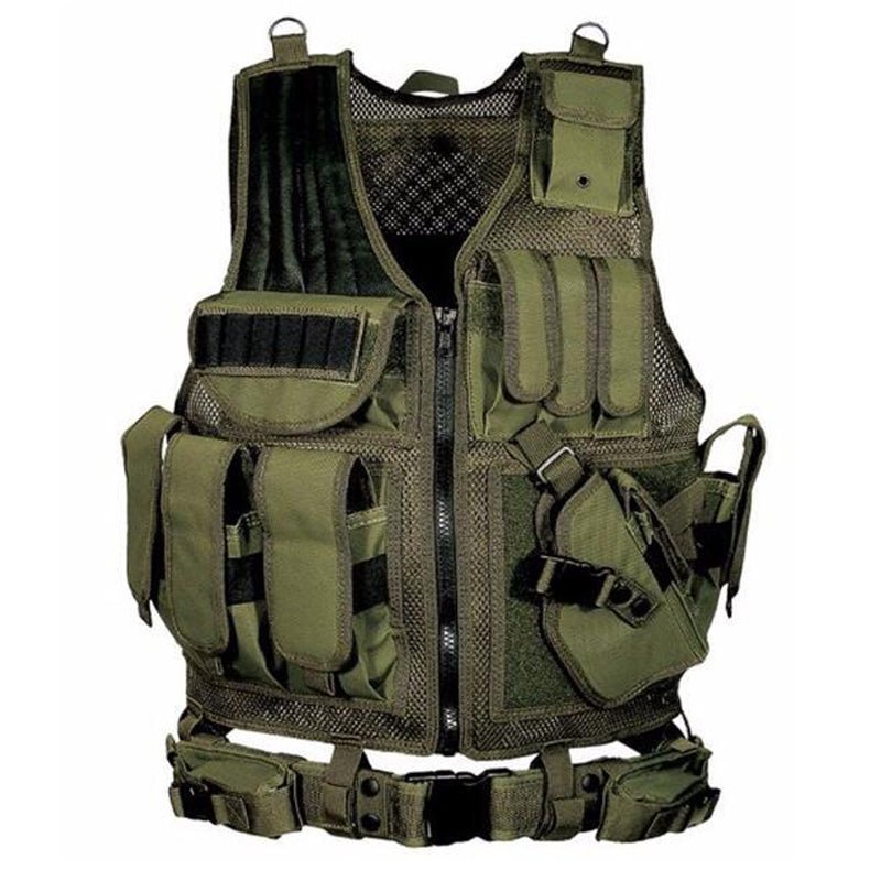 Gilet Tactique Militaire Combat Blindé Molle Portes-plaques Airsoft CS - IVOIRART.COM