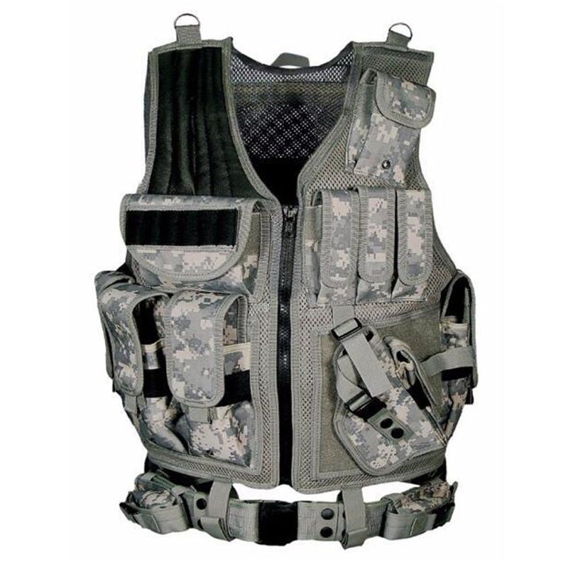 Gilet Tactique Militaire Combat Blindé Molle Portes-plaques Airsoft CS - IVOIRART.COM