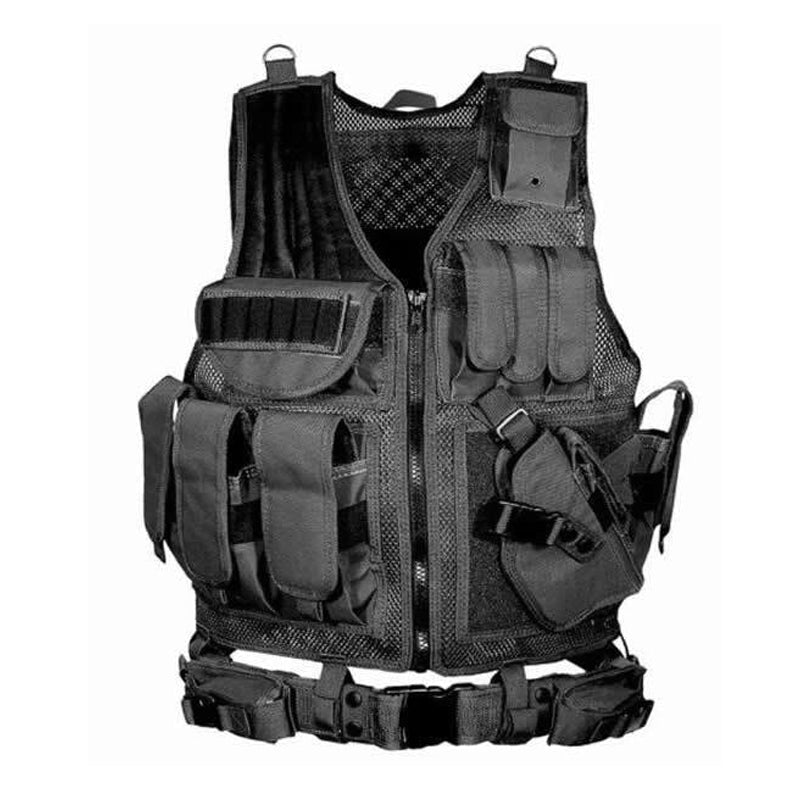 Gilet Tactique Militaire Combat Blindé Molle Portes-plaques Airsoft CS - IVOIRART.COM