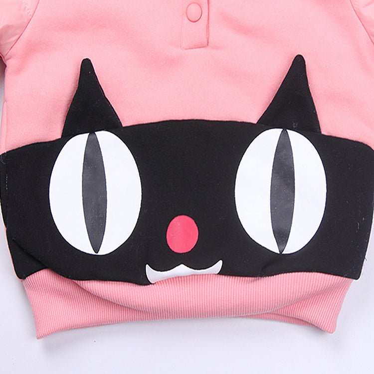 Girls' winter suit & children's sweater three-piece suit velvet thickened baby's clothes - IVOIRART.COM