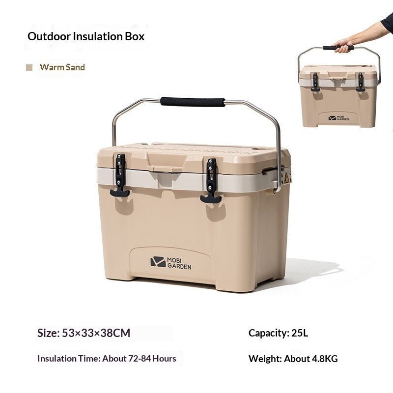 Glacière voiture 25L en PP — Boîte isotherme légère pour camping et pique-niques - IVOIRART.COM